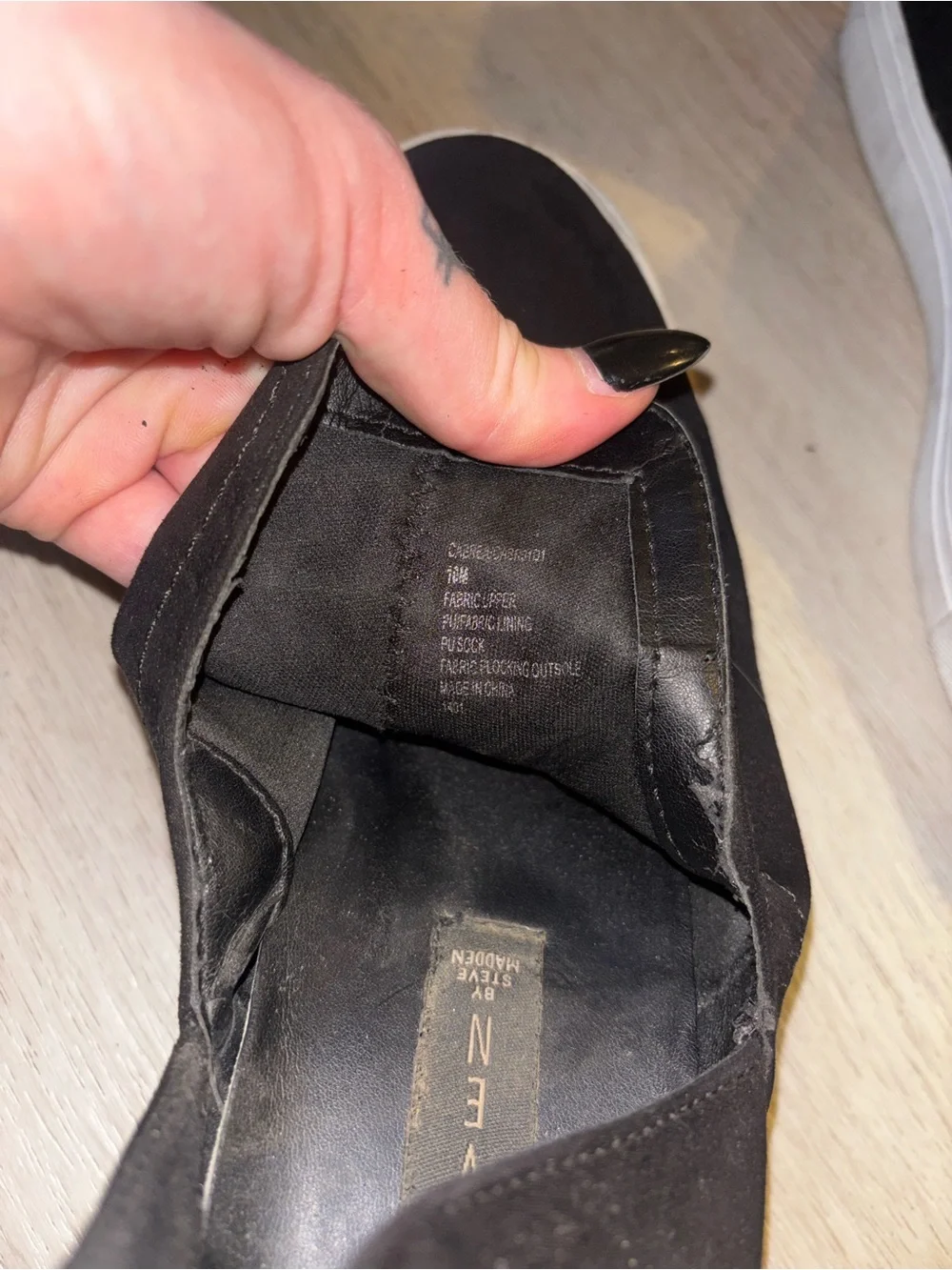 Steve Madden Black Suede Slip-On High-Top Sneakers